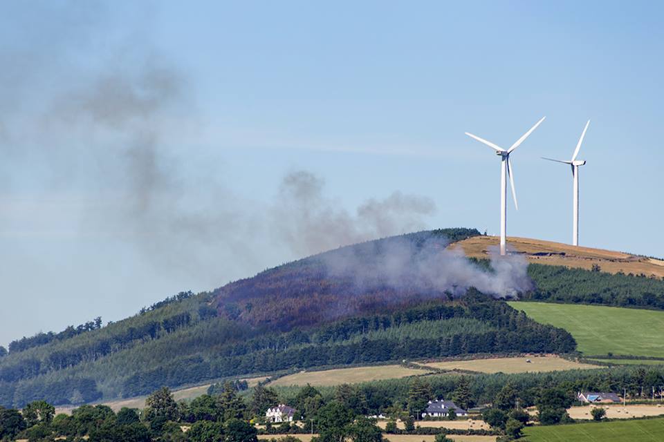 Read more about the article Forest fires still burning on Coolmeelagh Hill