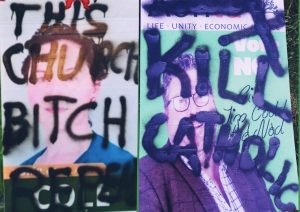 Read more about the article Hate messages scrawled on election posters